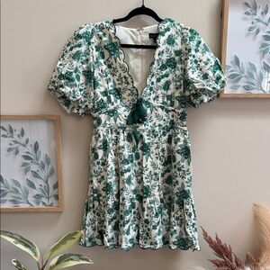 House of Harlow 1960 Green Floral Dress